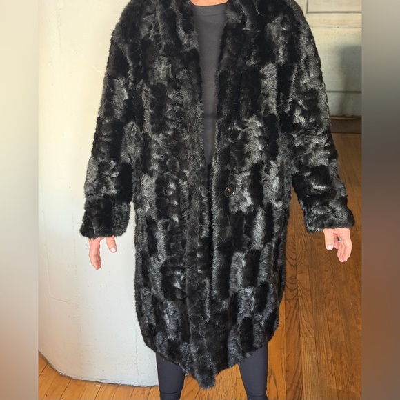 Zara Long Faux Coat. - Picture 5 of 6